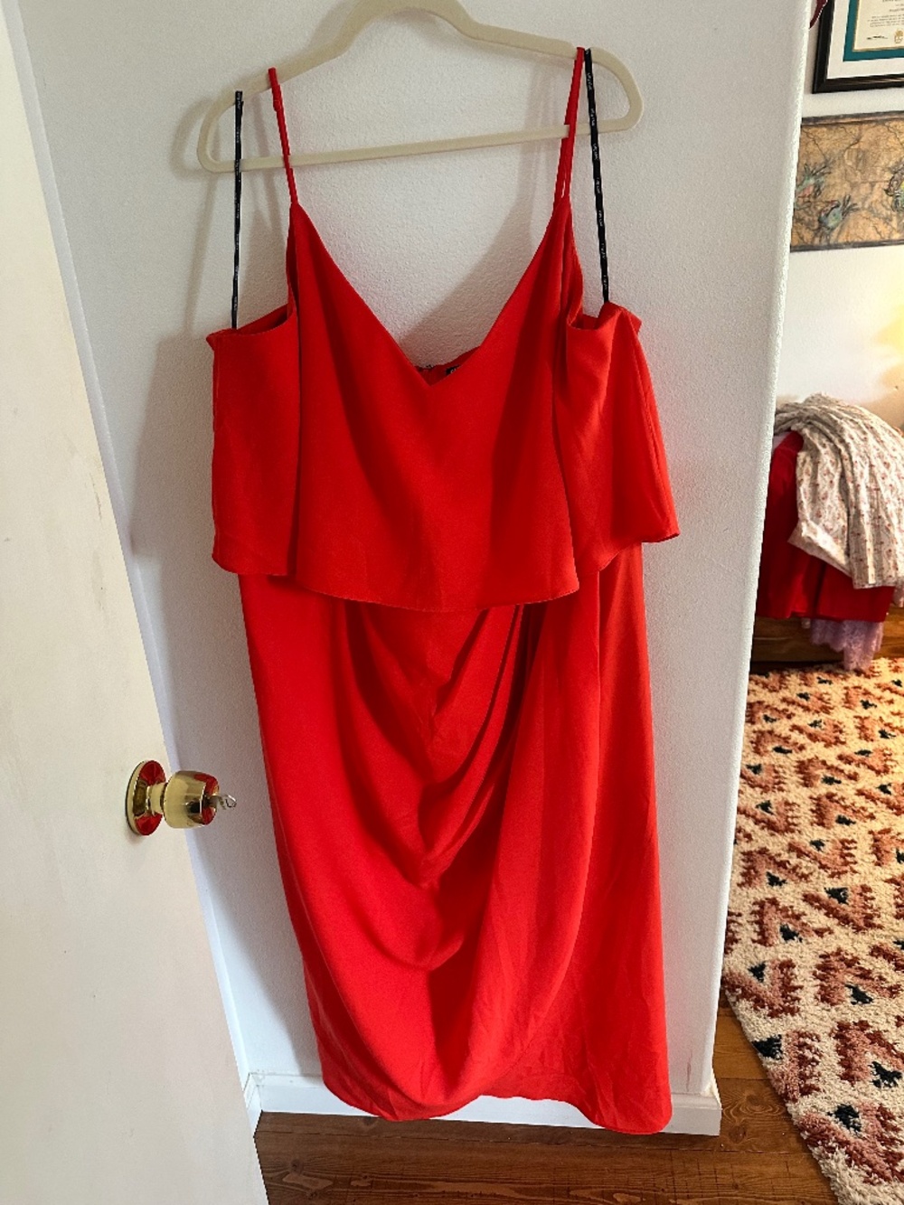 City Chic Plus Size Orange Slip Dress